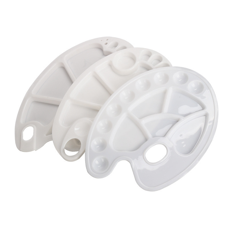 Cross-border art plastic palette small plum blossom palette small feet palette 6 holes 10 holes round palette