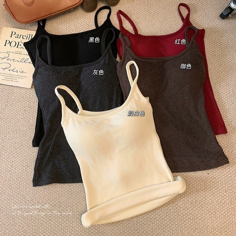 Новый корейский стиль, однотонный, универсальный, стройнящий топ с подкладками, теплый, с красивой спиной, модный, безрукавный