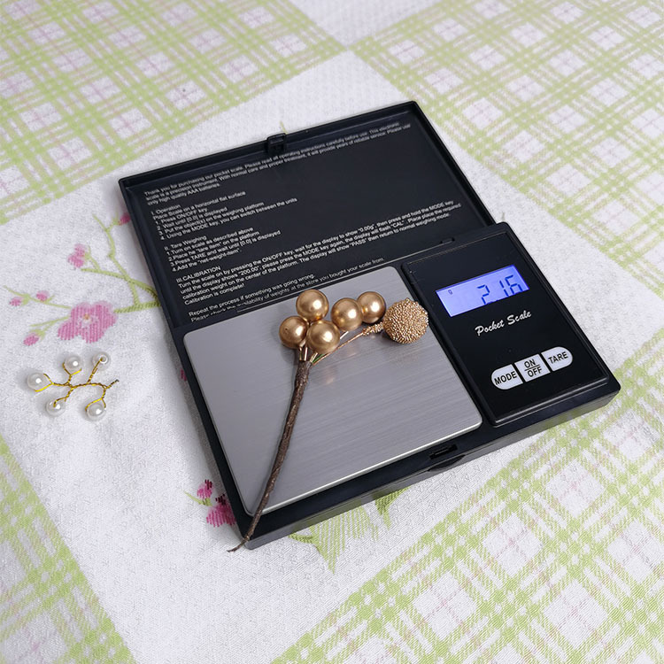 Portable square Flip pocket scale digital display electronic scale miniature jewelry scale mini powder scale 0.01g jewelry scale