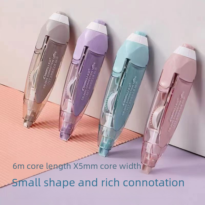 Pen-Type Push-Type Correction Tape with Replaceable Core Correction Tape for Primary and Secondary School Students Portable Correction Tape Stationery Manufacturer Wholesale