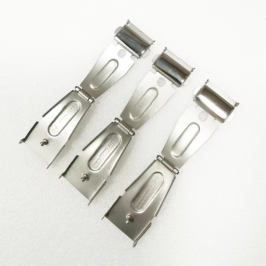 Watch Buckle Accessories Watch Steel Strap Link Buckle Stainless Steel Foldableing Watch Buckle Double Push Watch Strap Buckle Head