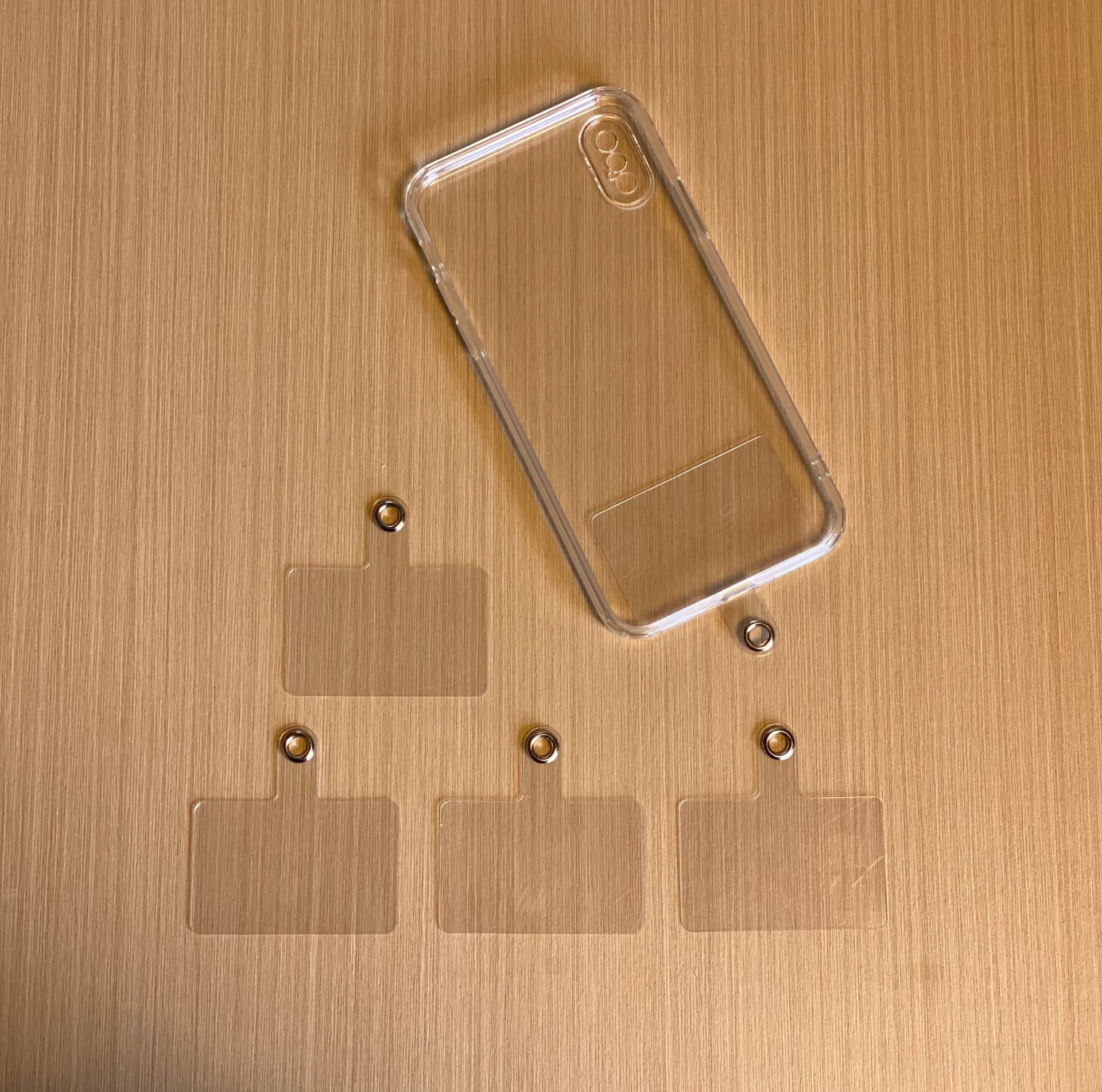 Factory in stock wholesale mobile phone gasket fixed card lanyard card fixed piece card hanging transparent mobile phone gasket