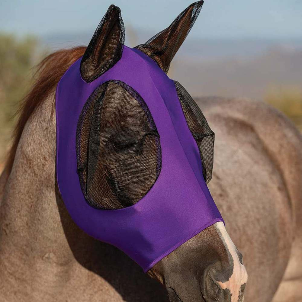 2021 New Amazon breathable horse mask anti-mosquito anti-insect anti-fly mask equestrian supplies factory support delivery