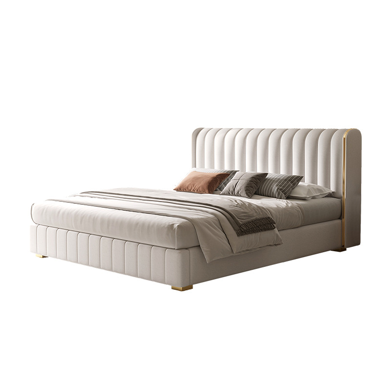 Winter Bear Modern Simple Floor-Standing Cloth Bed Master Bedroom Double Wedding Bed 1.8 m Italian Light Luxury Technology Cloth Bed