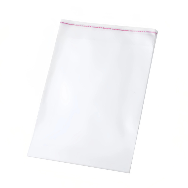 Thickened Book Dust Bag Novel Book Magazine A4 Paper Notebook Transparent Packaging Bag Printable Logo