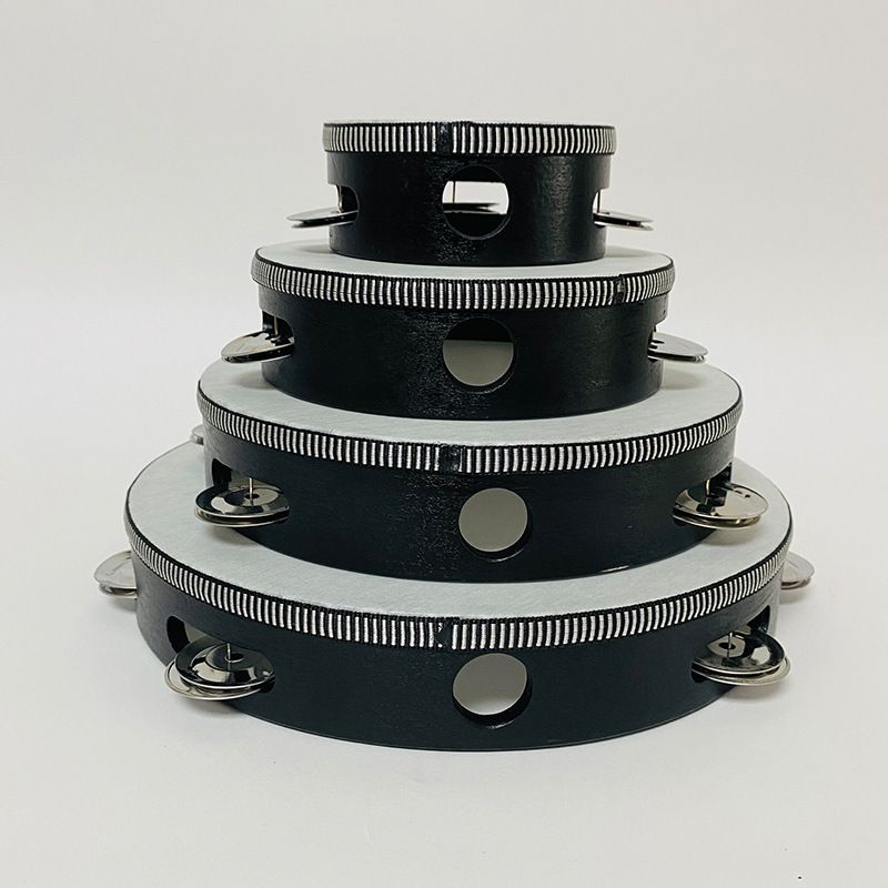 Tambourine Orff Musical Instrument Single Row Tambourine Performance Hand Drum Kindergarten Teacher Dance Teaching Aware Wooden Tambourine