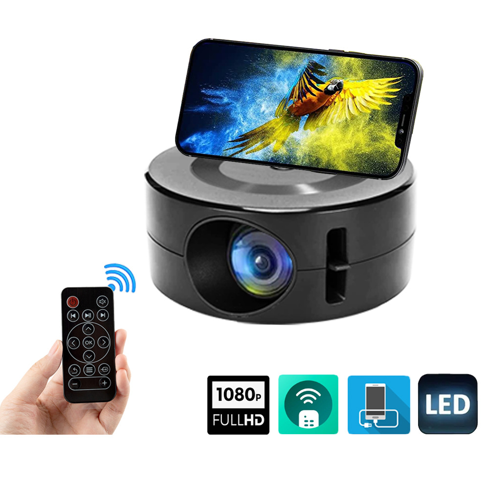 Factory Cross-Border Export Yt200 Home Projector Micro Portable Mini Small Kidsren's Mobile Phone Projector