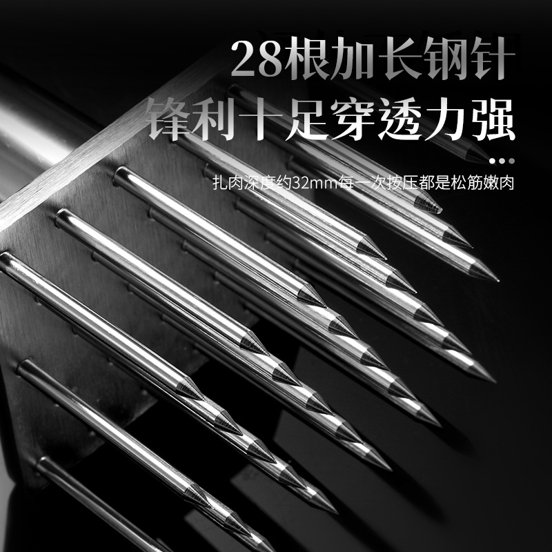 304 Stainless Steel Meat Tenderizer Needle Steak Needle Meat Tenderizer Hammer Meat Tool Tendon Breaker Insert Meat Skewer Meat Piercing Tool