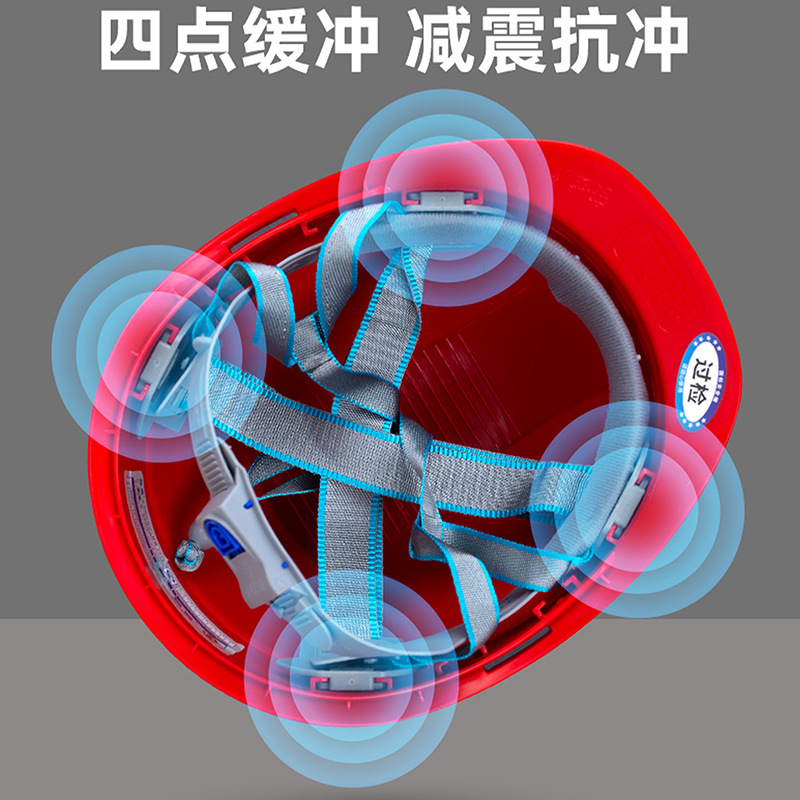 Rongyu Yudun Safety Helmet Construction Site ABS Thickened GB Breathable Helmet Protective Printing LOGO