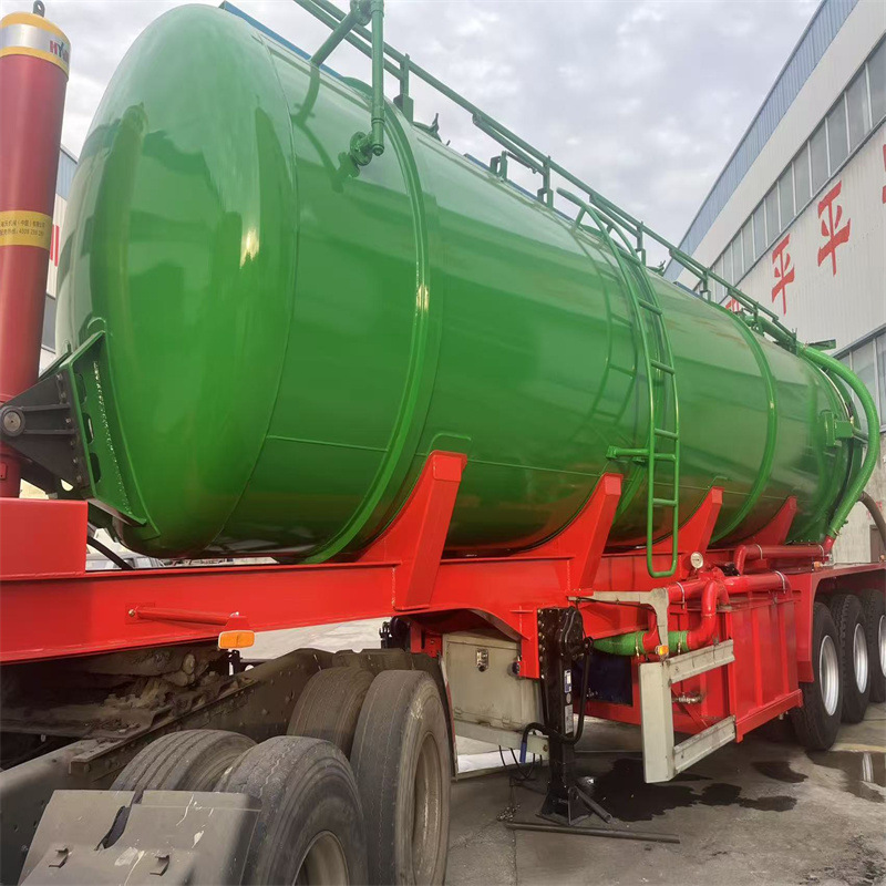 Export 30 Cubic Meters Semi-Trailer Suction Truck, Sewage Suction Truck, General Liquid Transport Truck, Special Vehicle for Transporting Sewage and Wastewater