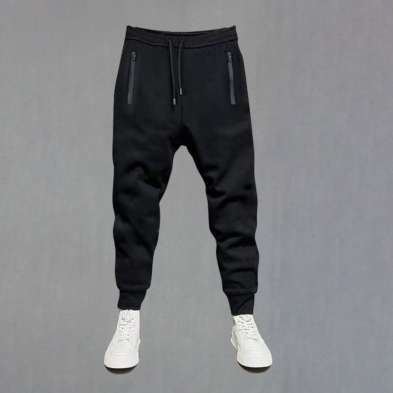 DW1010-DK2010 extra large size suit sports cotton fleece-lined fat sweater pants men's autumn and winter Plus