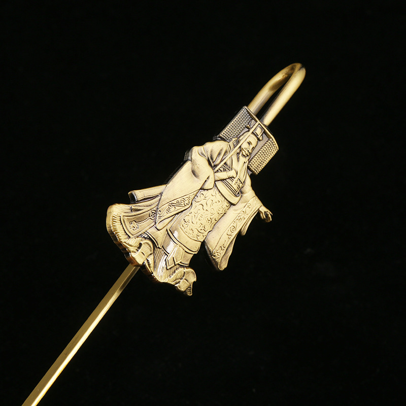Creative Metal Bookmarks Xi'an Travel Souvenirs with Engraved Bronze Bookmarks, Classical Cultural and Creative Qingxuan Emperor Soldiers and Horses