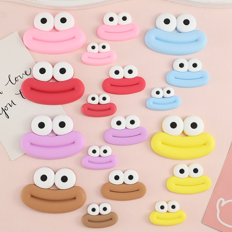 Большой и маленький размер мультяшный чехол для зарядного устройства с ртом сосиски и глазами плюшевая игрушка заколка для волос чехол для телефона DIY аксессуары