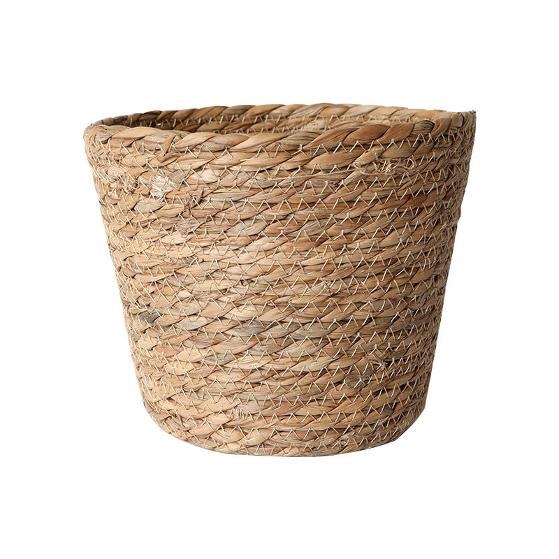 Explosive Straw Flower Pot Plant Potted Rattan Flower Basket Green Plant Decorative Set Pot Woven Flower Bear Hug Bucket