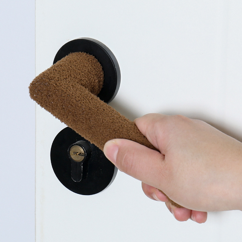 Source factory extended door handle protective cover wall anti-collision knitted warm anti-collision door handle cover