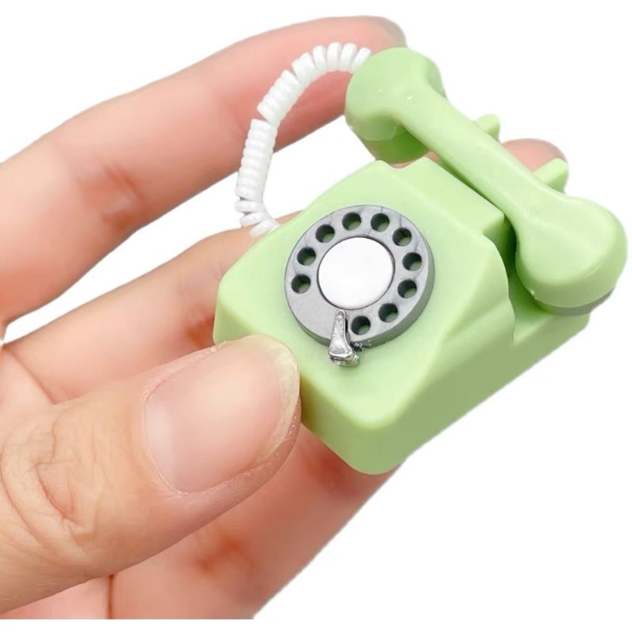 1:12 Dollhouse Dollhouse Nostalgic Mini Telephone Miniature Scene Decoration
