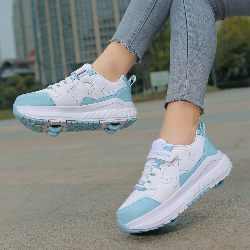 Girls' Roller Shoes with Four Wheels, 2025 New Spring Model, Children's Roller Skates for Older Kids