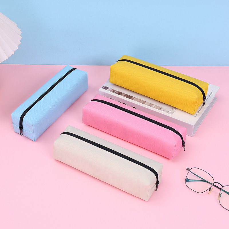 Simple Large-Capacity Pencil Bag for Boys and Girls, Stain-Resistant Pencil Box, Student Square Pencil Bag, Customized Promotional Pencil Box