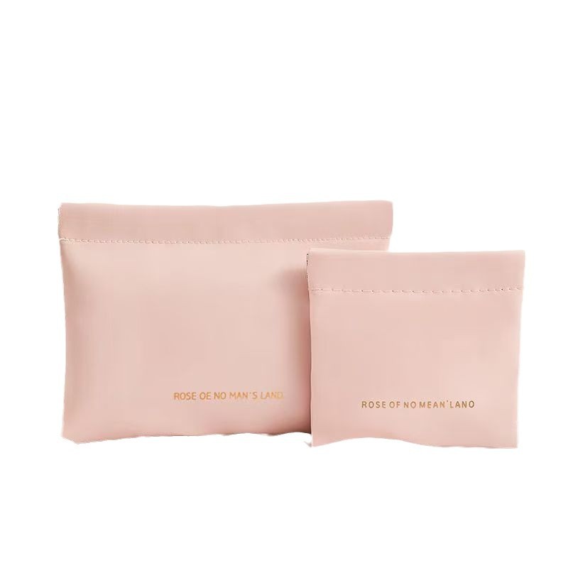 shrapnel portable cosmetic bag waterproof pouch pu leather simple mini digital bag cosmetic brush storage bag earphone bag