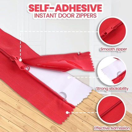 Adhesive zipper