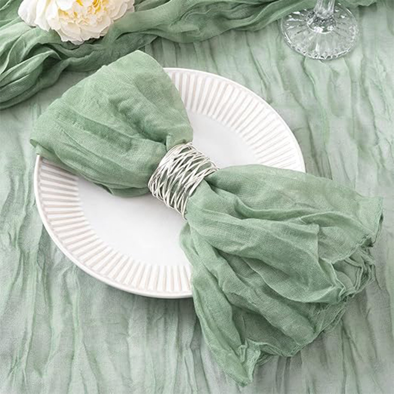 shein yarn twist crepe napkin table runner bohemian pleated table runner tablecloth birthday decoration