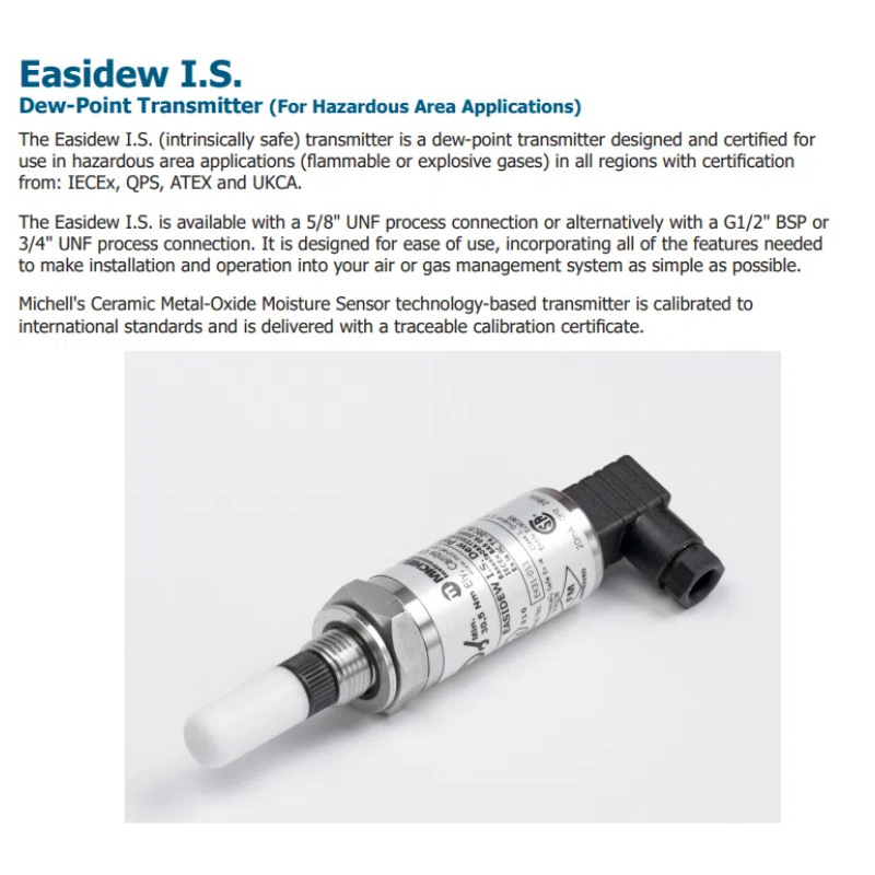 Michell Easidew Ea2-Is-Tx-Aabb Dew Point Transmitter Michell Instruments