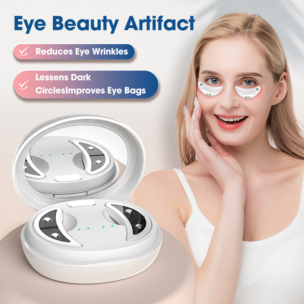 Cross-Border Private Model Eye Massager, Red Light Hot Compress Ems Microcurrent Eye Protection Device, Dark Circle Reduction Eye Beauty Device