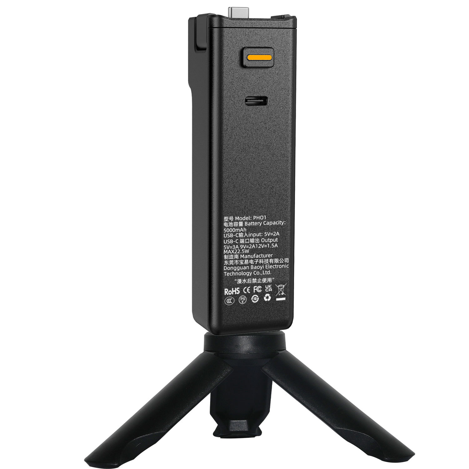 The Battery Grip Is Suitable for Dji Pocket 3/4 Camera Battery with a Capacity of 5000 Mah