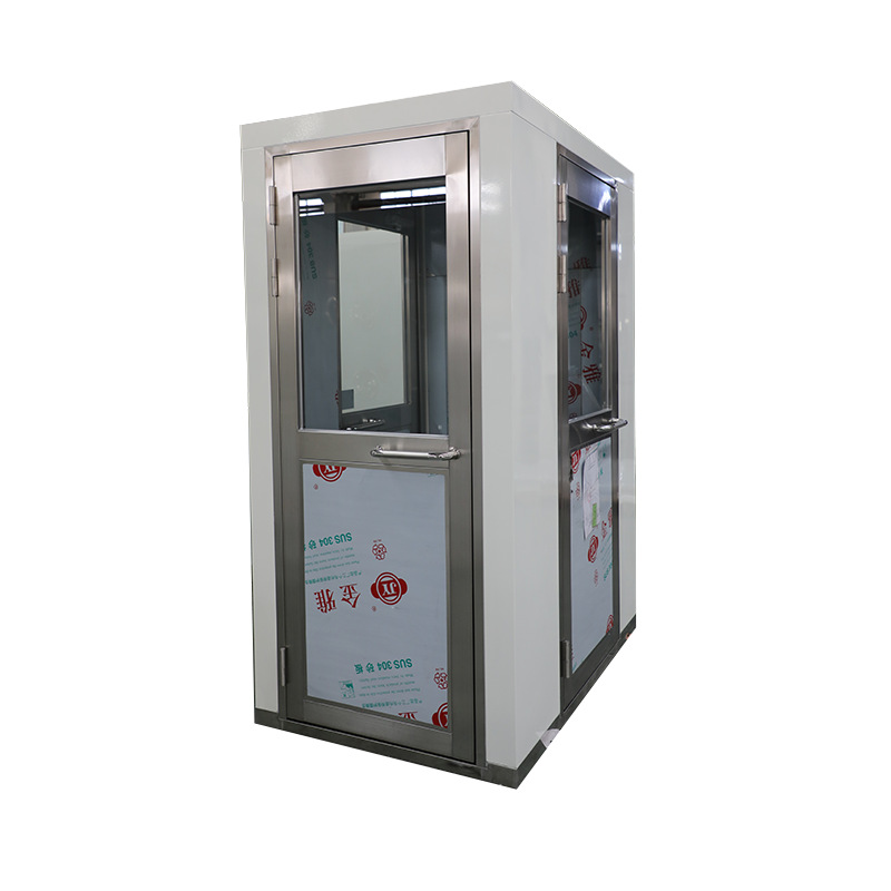 Adjustable Shower Time in the Purification Workshop, Double-Door Interlocking Automatic Induction Shower, Stainless Steel Shower Room