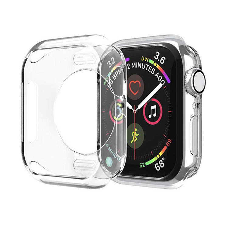 For Apple Watch Silicone Case Apple WatchS8 S9 se Transparent Half Pack TPU Case Second Change Case