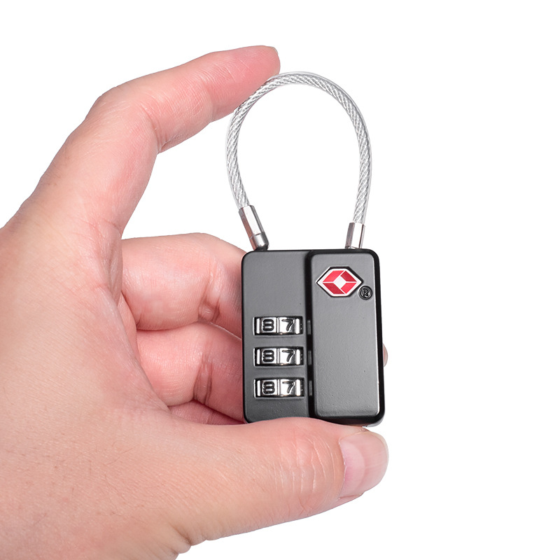 New tsa travel luggage accessories customs padlock luggage password lock multi-purpose three-digit password padlock