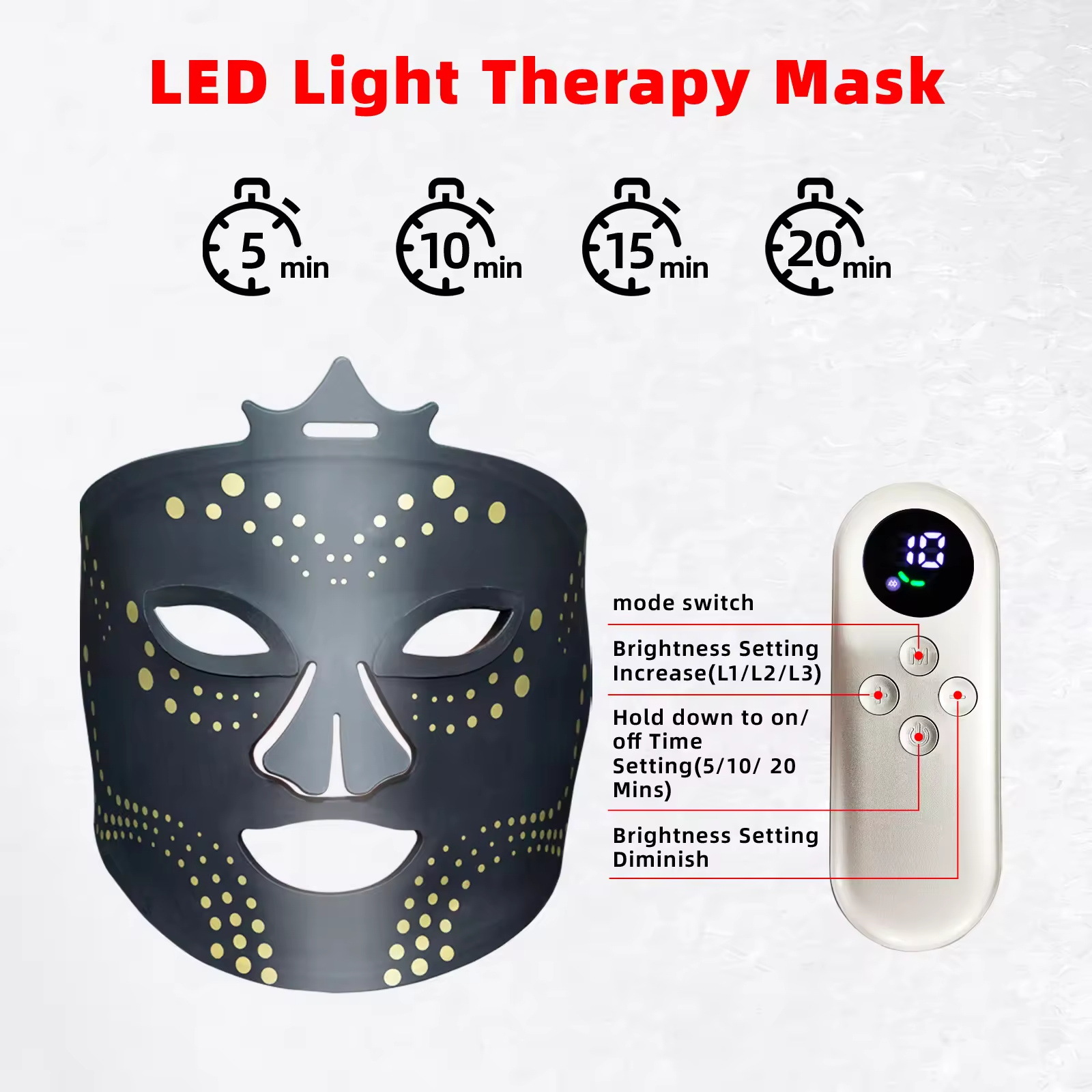 Household Facial Beauty Instrument Photon Rejuvenation Instrument Infrared Beauty Large Row Light Whitening Instrument Spectrum Mold Instrument Beauty