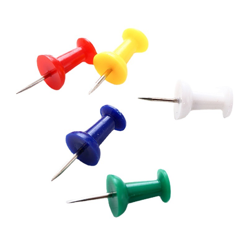 Manufacturer Wholesale Kindergarten Thumbtacks/Press Nail Glue Glue Cork Board Nails Colorfulful I-Shaped Nails 2000 Pieces Free Shipping