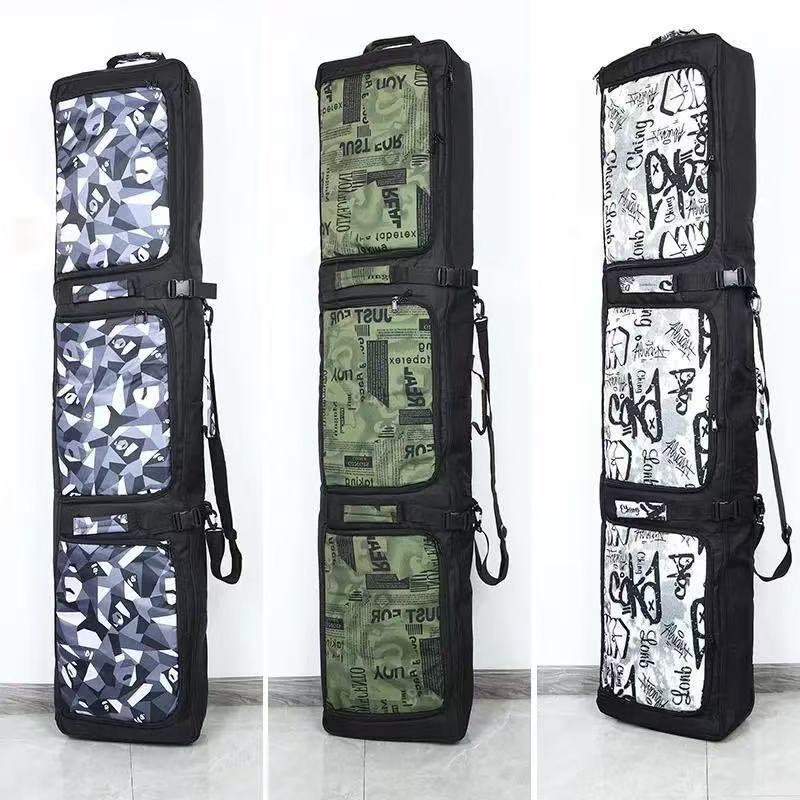 Сумка для сноуборда камуфляжная, универсальная сумка для одной и двух досок, разделение на сухое и мокрое, большая емкость, сумка для сноуборда на колесах