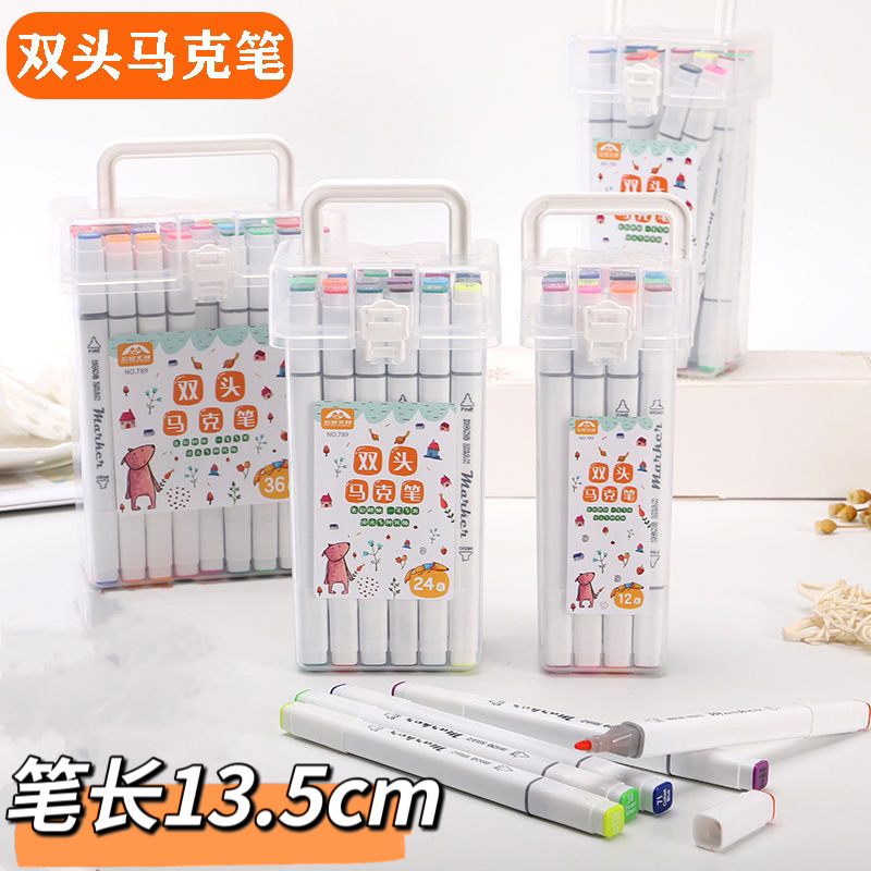 Фабричные оптовые 12-цветные двусторонние маркеры для учеников начальной школы