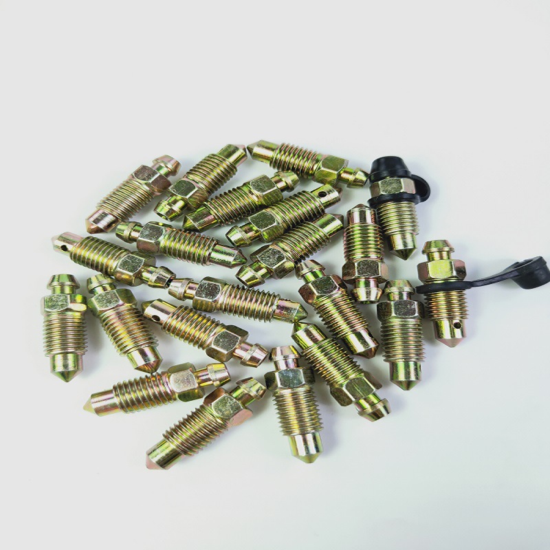 Motorcycle disc brake brake pump oil drain screw with rubber cap car Lower Pump sub-pump caliper bleeding exhaust screw