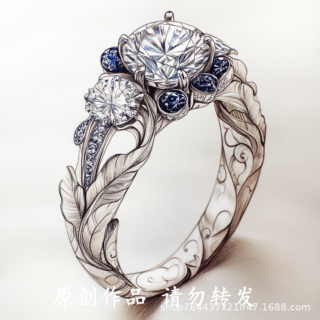 Customized Jewelry 18K Gold Wedding Ring Custom Processing Design Jewelry Processing Customization