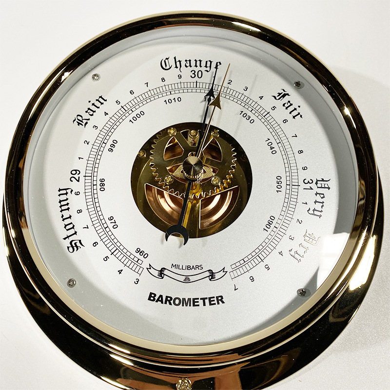 Marine barometer IMPA370246 atmospheric marine barometer copper shell barometer ocean tide clock