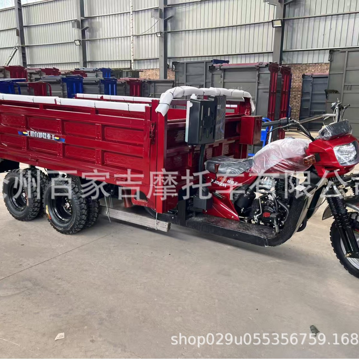 Cross-Border Popular Fuel Nine-Wheel Motorcycle Tricycle Agricultural Household Tricycle Gasoline Truck Load King Factory