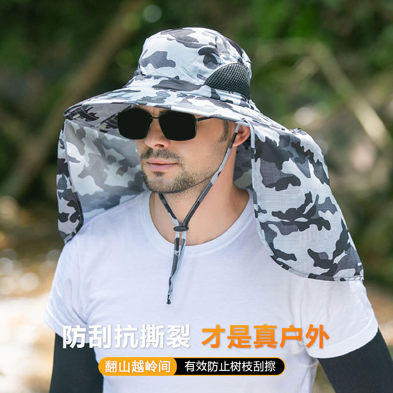 Summer Fisherman Hat for Men and Women Outdoor Sun Protection Quick-Drying Sun Hat Anti-Uv Hat Sun Hat Mountaineering Fishing Hat