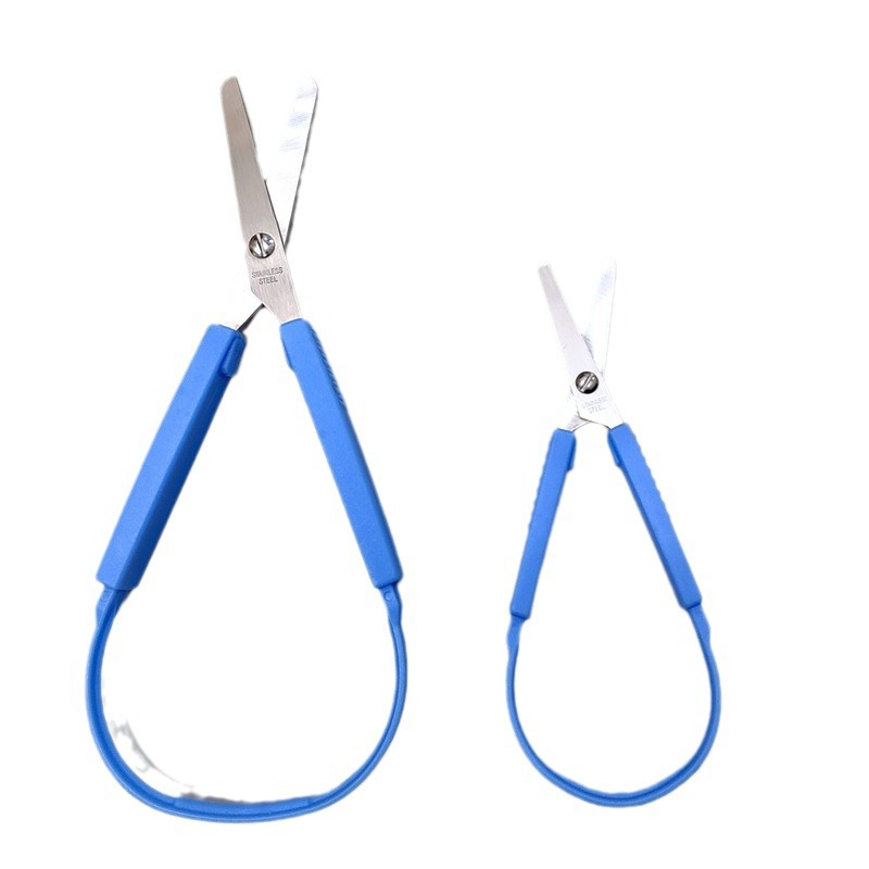 Cross-border supply automatic ring elastic scissors spot multi-color set large small tool ring scissors