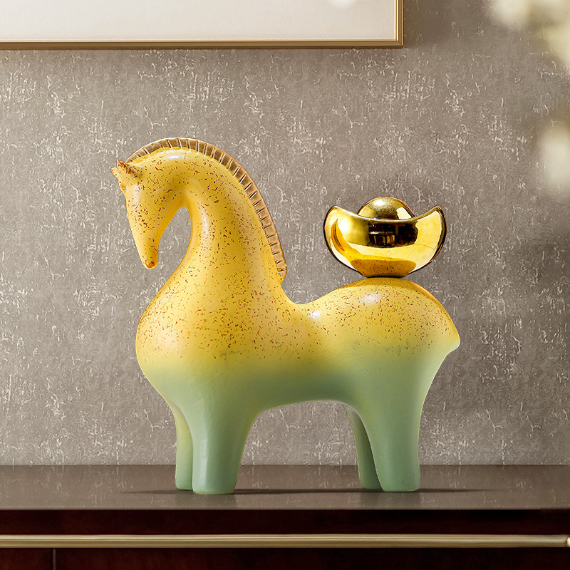 Now Rich Lucking Decoration New Chinese Living Room Entrance Wine Cabinet Office Desktop High-end Decoration Opening Gift