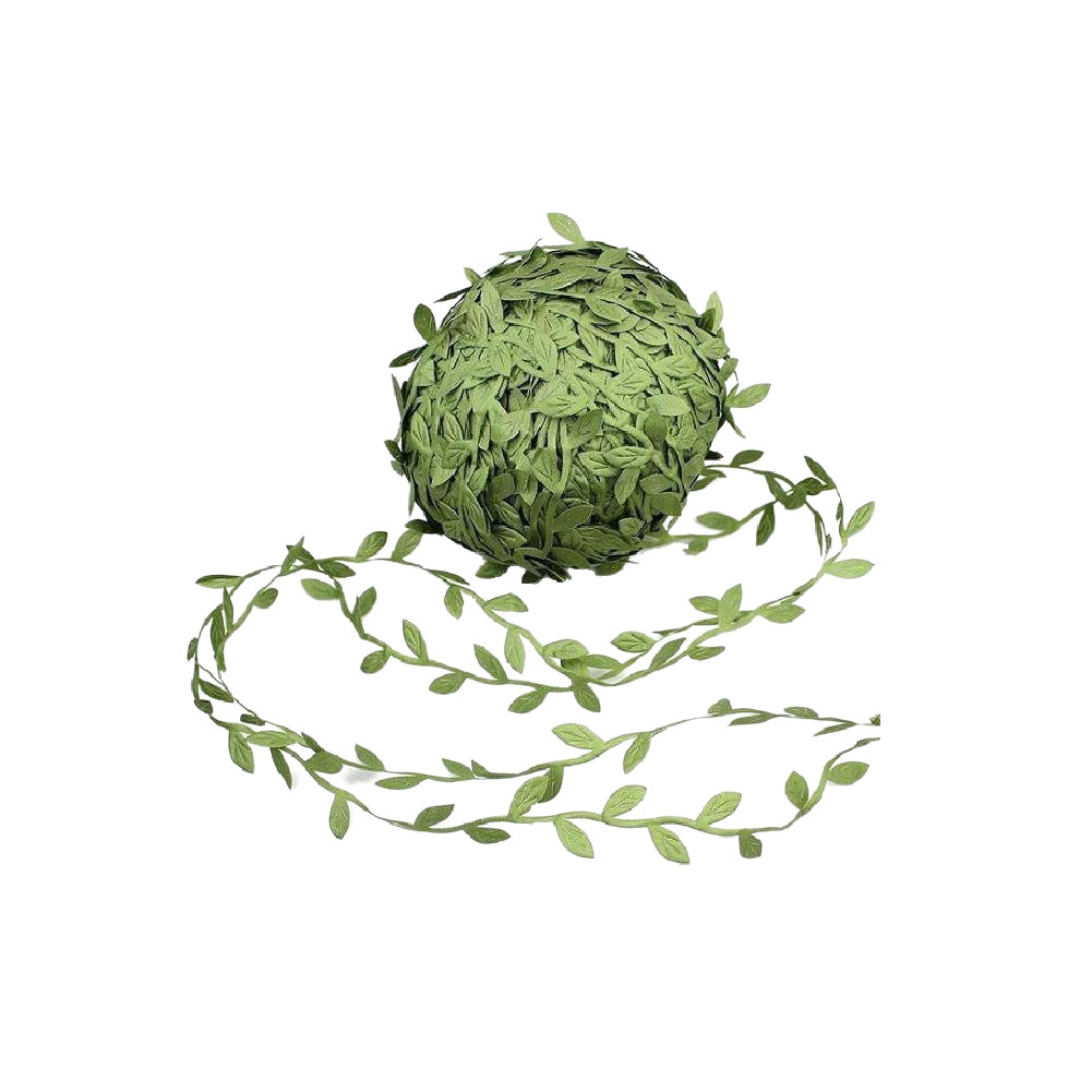 DIY Cross-Border Simulated Green Leaves 1m Tree Rattan Silk Cloth Willow Leaf Garland Decoration Green Plants Handmade Materials Weaving Supplies