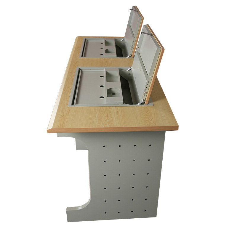 Flip Computer Table Multimedia Classroom Computer Table School Training Table Computer Room Hidden Table Embedded Double Study Table