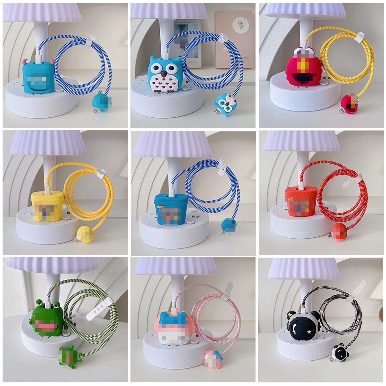 Suitable for Apple 18/20W Cartoon Data Cable Protective Cover Shell Cable Bite Strap Cable Winding Rope Storage Cute
