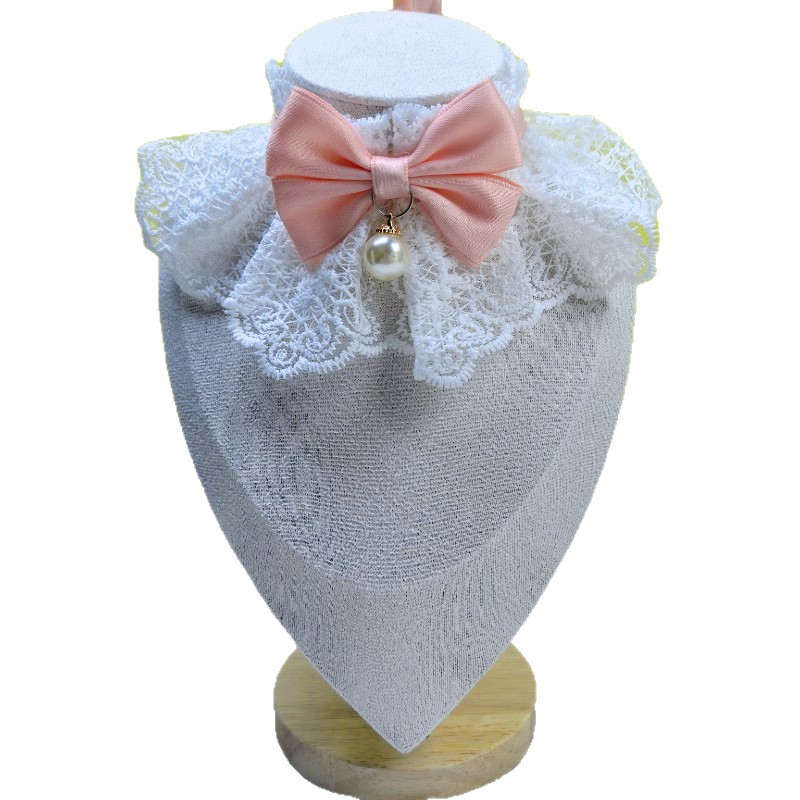 Cat Innocence Series Lace Dog Bib Four Seasons Cute Princess Style Photo Dog Saliva Towel