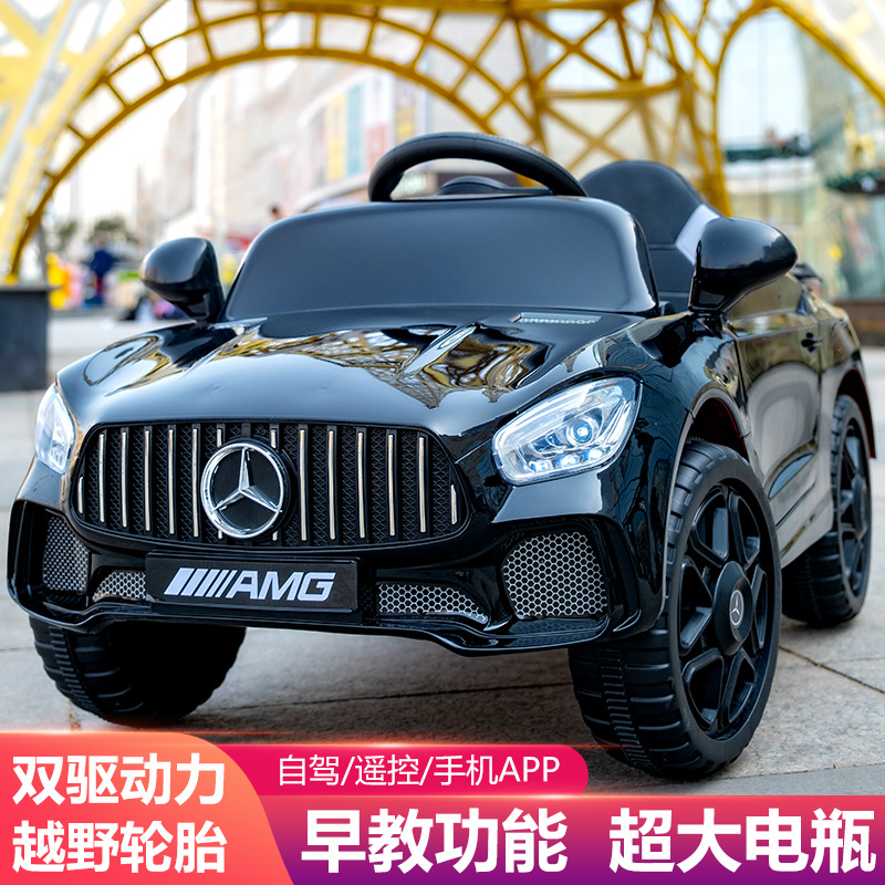 Детский электрический автомобиль, зарядный, четырехколесный игрушечный автомобиль, можно сидеть, для детей 1-3 лет, мальчиков и девочек, коляска с дистанционным управлением