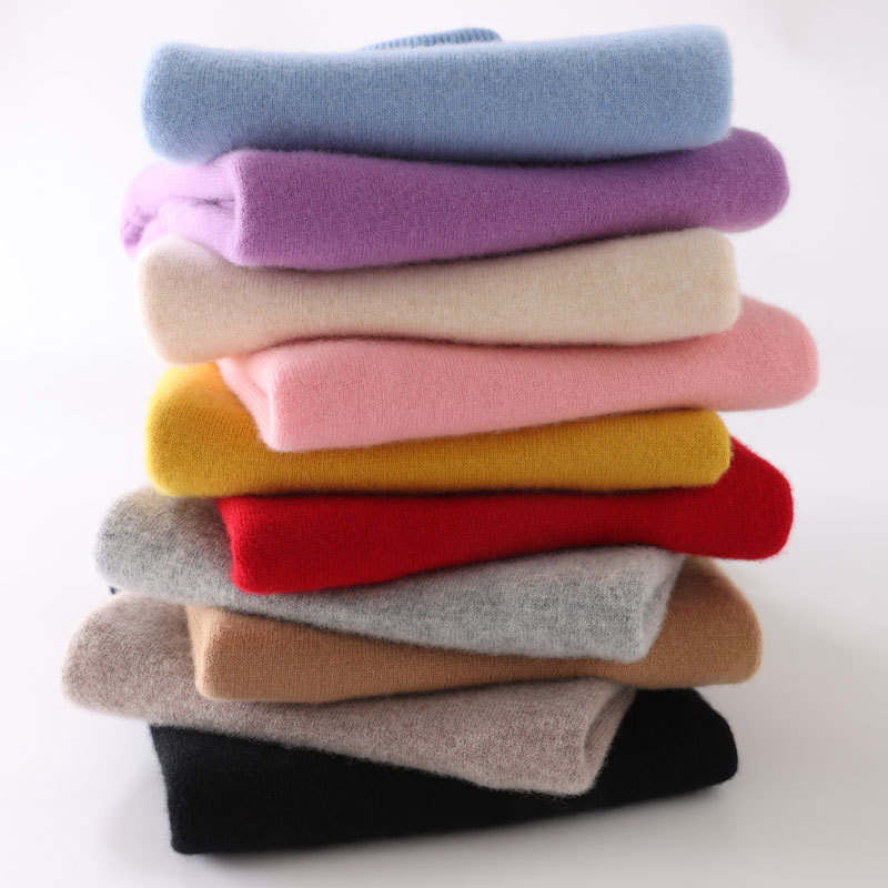 High Quality Children's Cashmere Sweater Boys' Half-turtleneck Cashmere Sweater Girls' Base Shirt Medium and Large Children's Short Wool Sweater