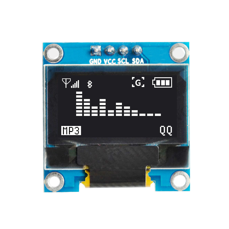 0.96-inch OLED display module 12864 dot matrix SSD1306 monochrome serial port 4-pin IIC interface module