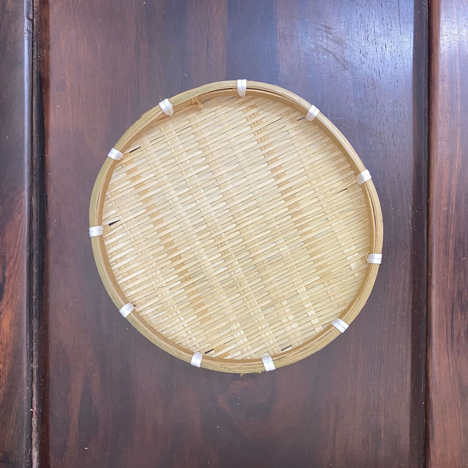 Handmade Bamboo Woven Crafts Bamboo Sieve Dustpan Bamboo Basket Decoration
